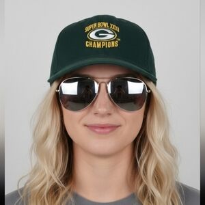 VINTAGE Green Bay Packers Central Division Champions Snapback Flat Brim Hat Cap